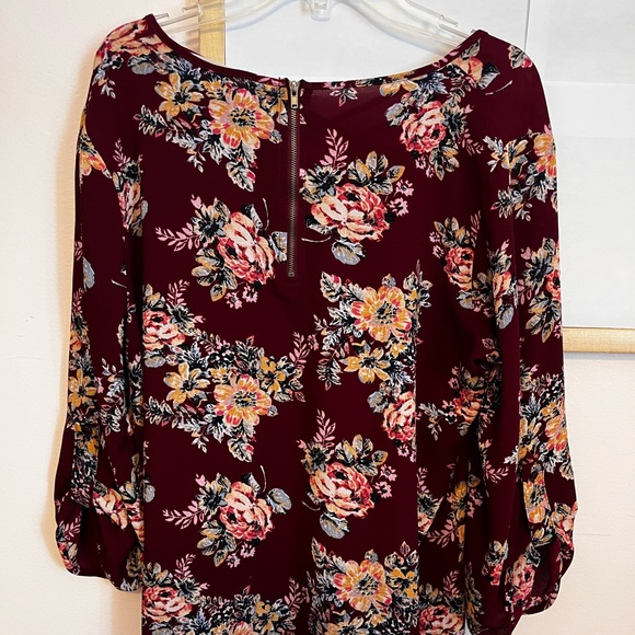 Pink Republic Floral Blouse, women's size M - Picture 4 of 5